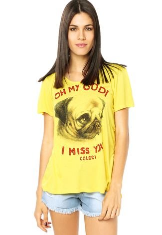 Camiseta Colcci Dog Amarela