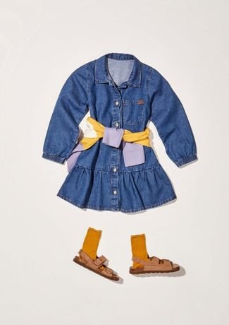 Vestido chemise hot sale jeans infantil