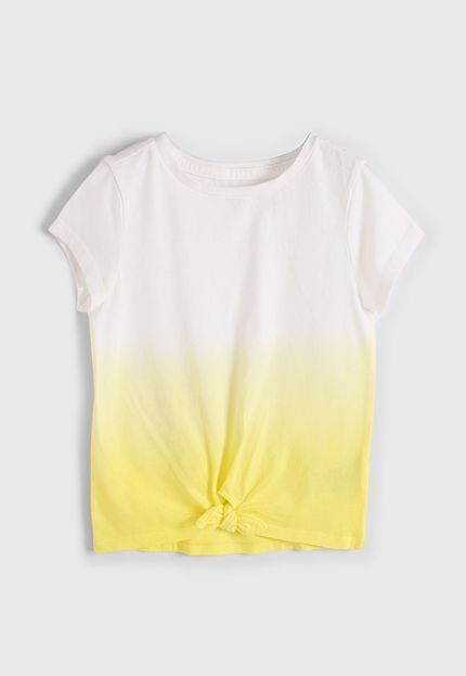 Blusa GAP Infantil Tie Dye Branca/Amarela - Marca GAP