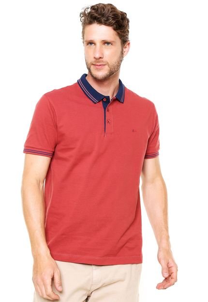 Camisa Polo Aramis Regular Fit Frisos Vermelha - Marca Aramis