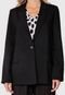 Blazer Forum Alfaiataria Liso Preto - Marca Forum