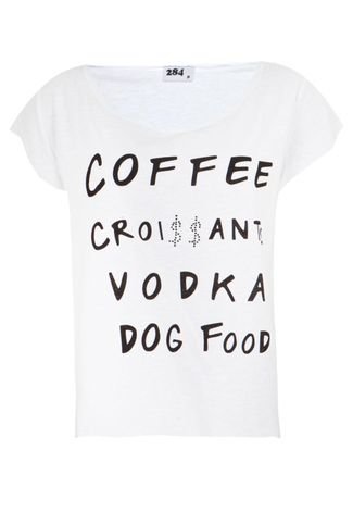 Blusa 284 Drinks and Foods Branca