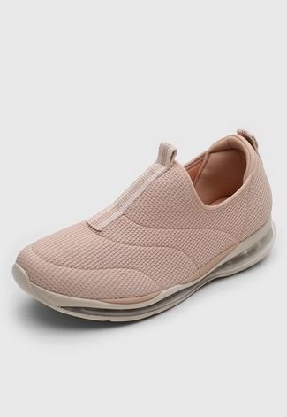 Slip On DAFITI SHOES Logo Nude - Compre Agora