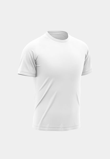 Camiseta Masculina Manga Curta Esporte Fitness Básica Premium Corrida Branco - Marca Life
