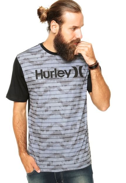 Camiseta Hurley Especial Puerto Rico Bur Cinza/Preta - Marca Hurley