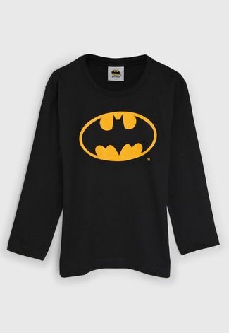 Camiseta Fakini Infantil Batman Preto