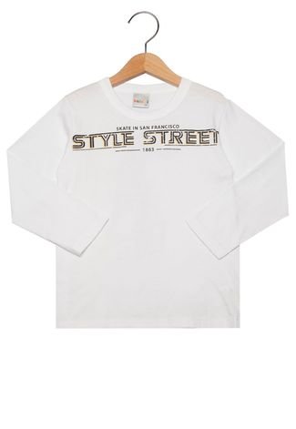 Camiseta Kaiani Infantil Style Street Branca