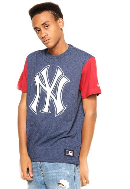Camiseta New Era 36 New York Yankees Azul/Vermelha - Marca New Era