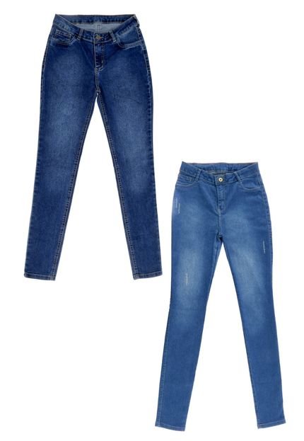Kit Calça Jeans Juvenil Menina - Azul Azul - Marca Reduzy