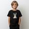 Camisa Infanto-Juvenil e Infantil Preta Over Estampada em Algodão - Marca Alikids