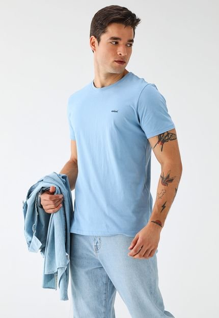 Camiseta Colcci Reta Logo Azul - Marca Colcci