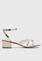 Sandália Dafiti Shoes Tiras Bicolor Off-White - Marca DAFITI SHOES
