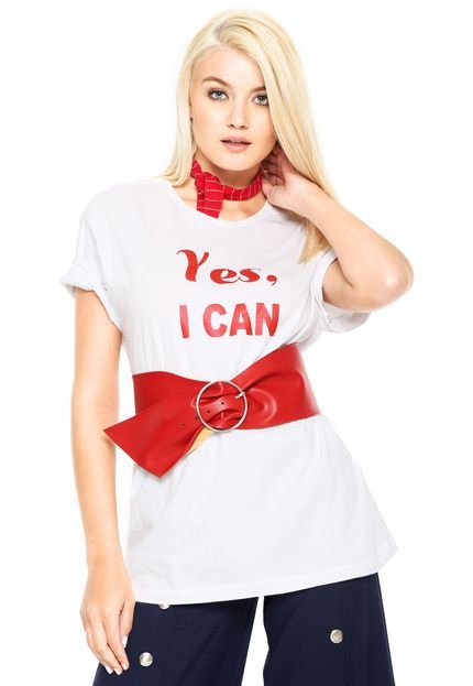Camiseta Carmim Yes I Can Branca - Marca Carmim