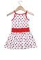 Vestido Curto Tricae Detalhe Infantil Branco/ Vermelho - Marca Tricae