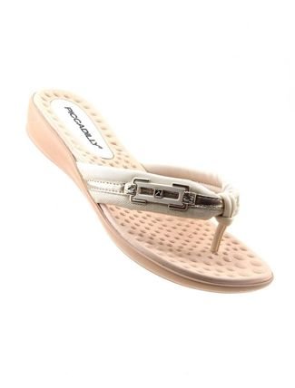 Chinelo Rasteira Piccadilly Camila 500347 Off White Incolor