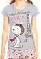Short-Doll Bela Notte Paris Snoopy Cinza/Rosa - Marca Bela Notte