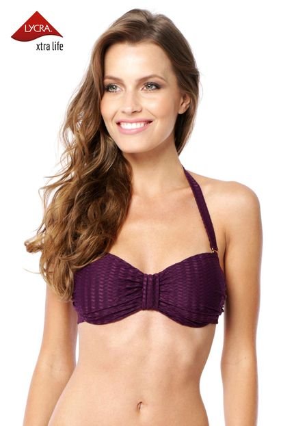 Top Salinas Bustie Balconee Lorena Roxo - Marca Salinas