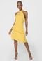 Vestido Queens Paris Curto Babados Amarelo - Marca Queens Paris