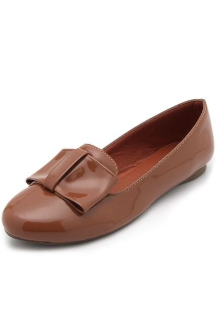 Sapatilha DAFITI SHOES Verniz Marrom - Marca DAFITI SHOES