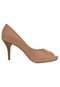 Peep Toe Vizzano Salto Bege - Marca Vizzano