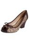 Peep Toe Raphaella Booz Palha Marrom - Marca Raphaella Booz