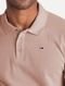 Polo Tommy Jeans Masculina Slim Piquet Flag Placket Rosa Claro - Marca Tommy Jeans