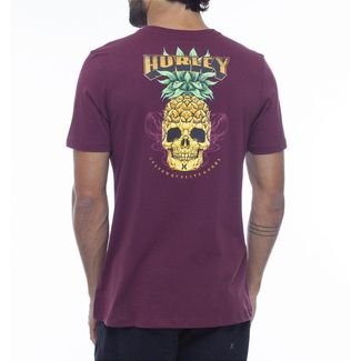 Camiseta Hurley Pine Skull Masculina WT23 Vinho