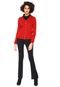 Cardigan For Why Tricot Textura Vermelho - Marca For Why