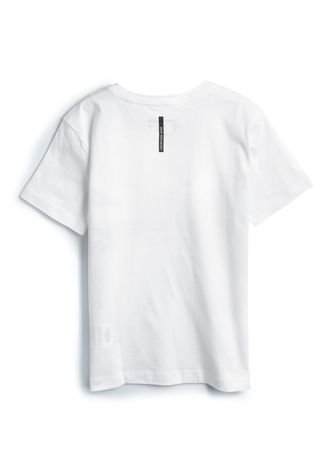 Camiseta Calvin Klein Kids Menino Estampa Branca