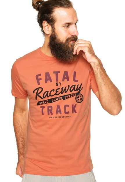 Camiseta Fatal Raceway Laranja - Marca Fatal Surf