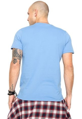 Camiseta Colcci Estampada Azul