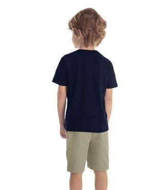 Conjunto Infantil Camiseta E Bermuda Trick Nick Azul