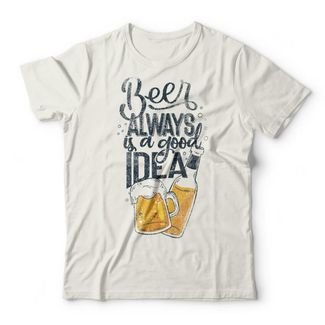 Camiseta Beer Good Idea - Off White