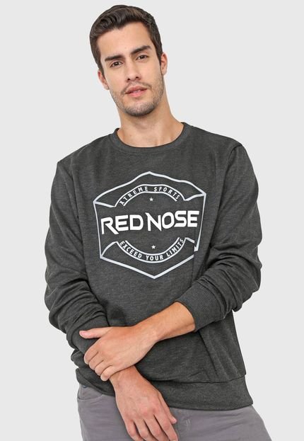 Moletom Fechado Red Nose Logo Grafite - Marca Red Nose