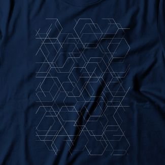 Camiseta Feminina Connected Lines - Azul Marinho