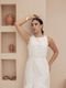 Vestido Longo Novah Store Regata com Cintura de Elastico Sarja Off-White - Marca Novah Store