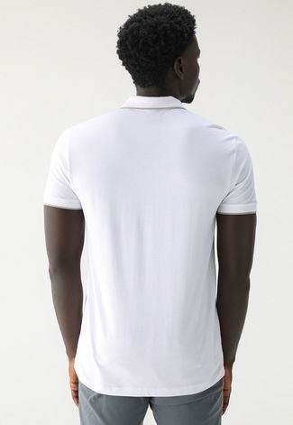 Camisa Polo Aramis Reta Logo Branca