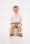Calça em Malha Canelada para Bebê Menina Up Baby Marrom - Marca Up Baby
