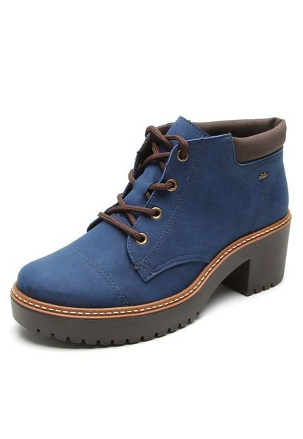 Bota Coturno Dakota Salto Grosso Azul - Marca Dakota