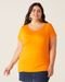 Blusa Básica Feminina Plus Size Decote Redondo Em Viscose Stretch - Marca Malwee