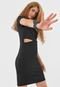 Vestido FiveBlu Curto Canelado Preto - Marca FiveBlu