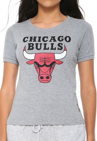 Camiseta NBA Chicago Bulls Cinza