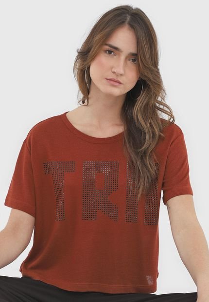 Camiseta Triton Tricot Aplicações Laranja - Marca Triton