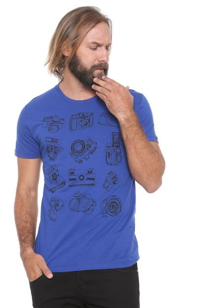 Camiseta Triton Câmeras Azul - Marca Triton