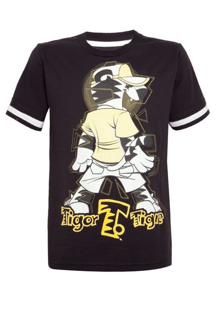 Camiseta Tigor T. Tigre Mascote Preta - Marca Tigor T. Tigre