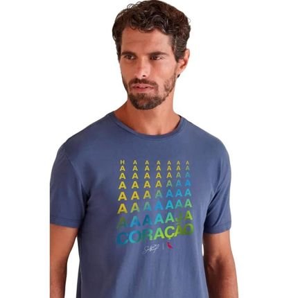 Camiseta Galvao Haja Coracao Reserva Azul - Marca Reserva