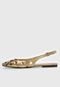 Sapatilha Slingback Vicenza Recorte Laser Dourada - Marca Vicenza