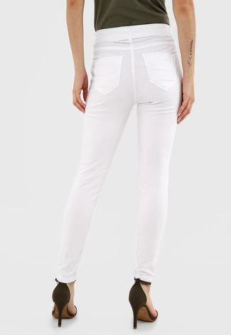 Calça Sarja Polo Wear Skinny Cropped Color Branca