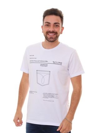 Camiseta Calvin Klein Jeans Masculina Trademark Branca