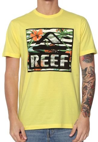 Camiseta Reef Floral Amarela